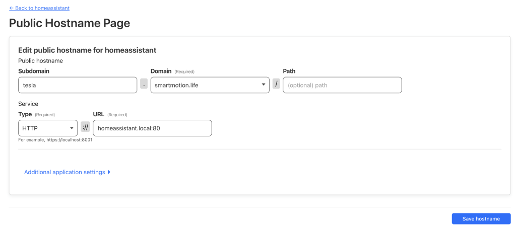 Cloud Flare Tesla Public Host Name Configuration Smart Motion