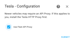 Tesla Custom Integration Configuration