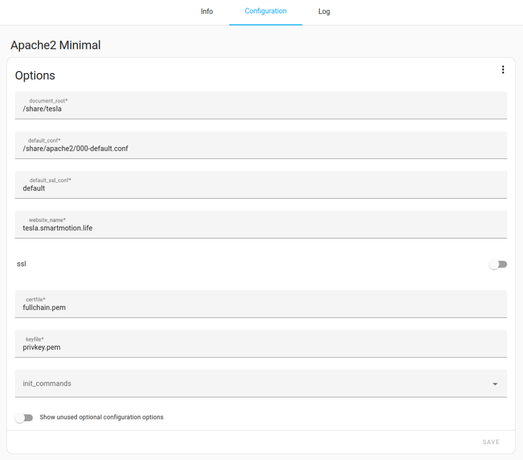 Apache2 Minimal Configuration